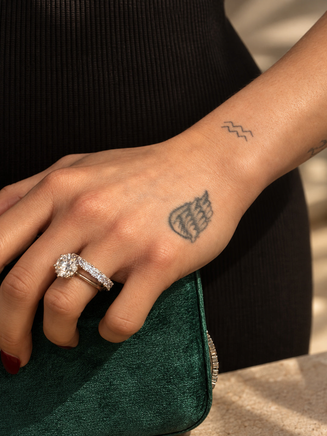 11mm Moissanite Solitaire Ring