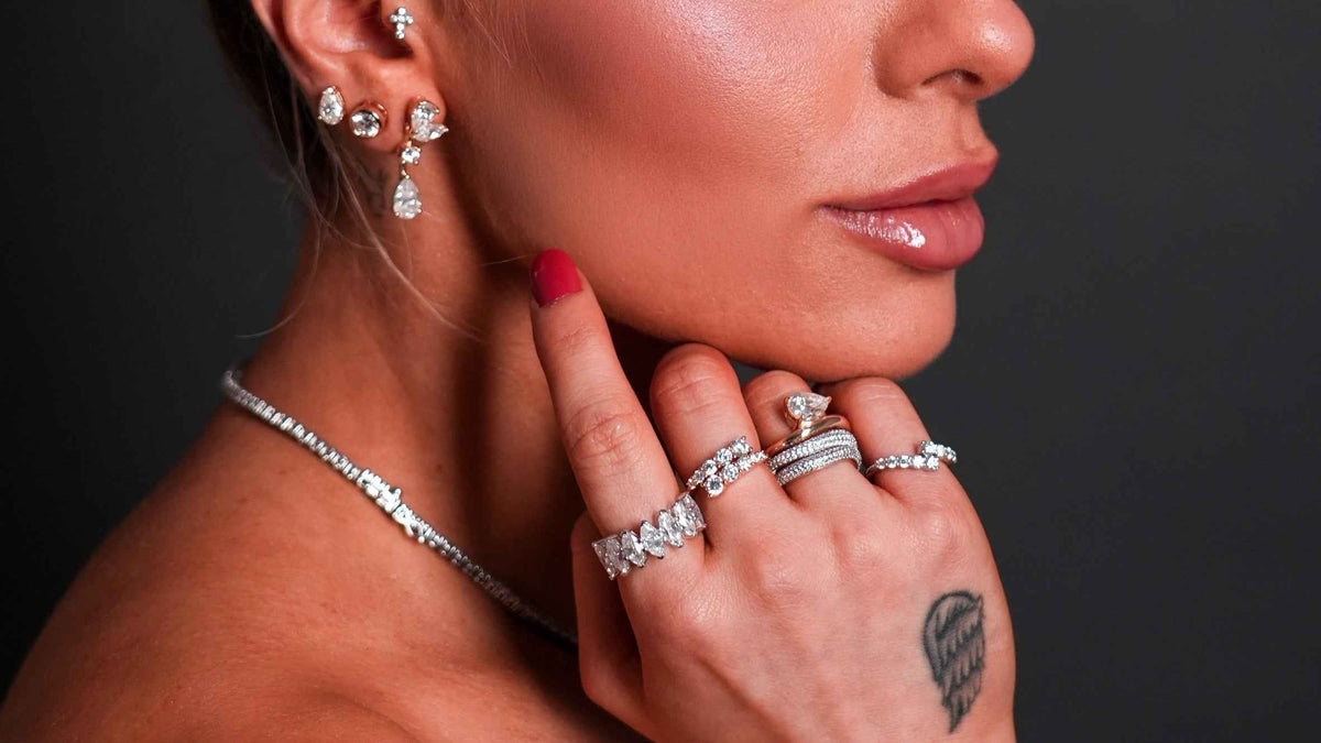 Windsor Cascade Moissanite Ring