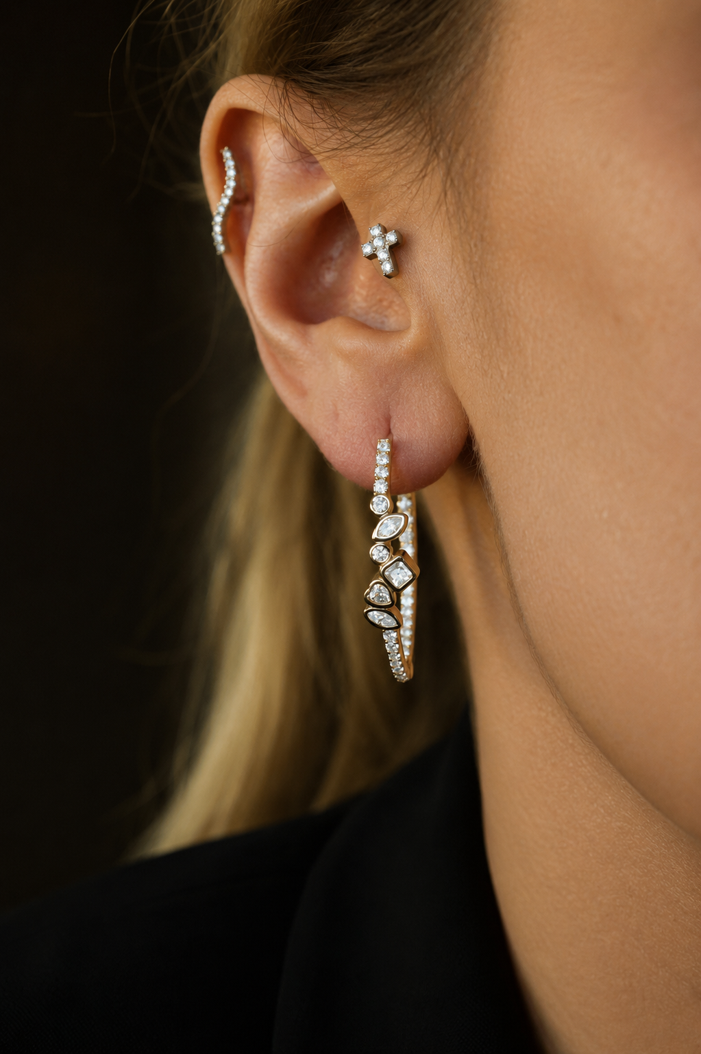 Duchess Moissanite Earrings | 18k Gold Vermeil