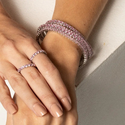 Kunzite Inspired Riviera Bracelet — 3mm | Lumina