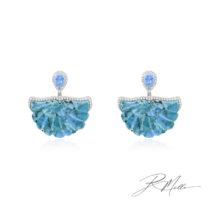 Santorini Natural Turquoise Earrings