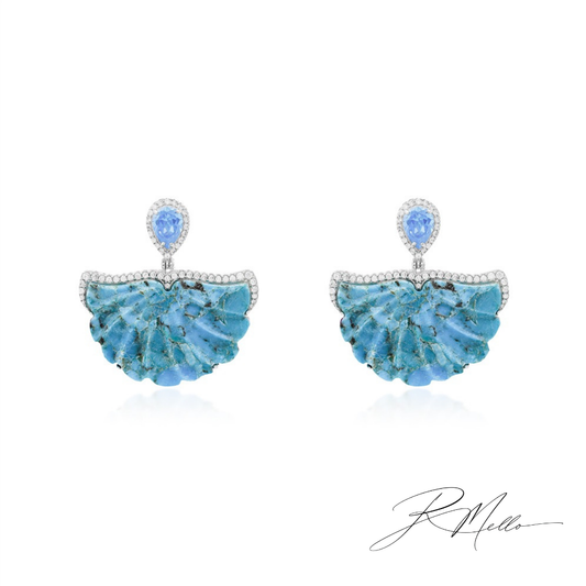 Santorini Natural Turquoise Earrings