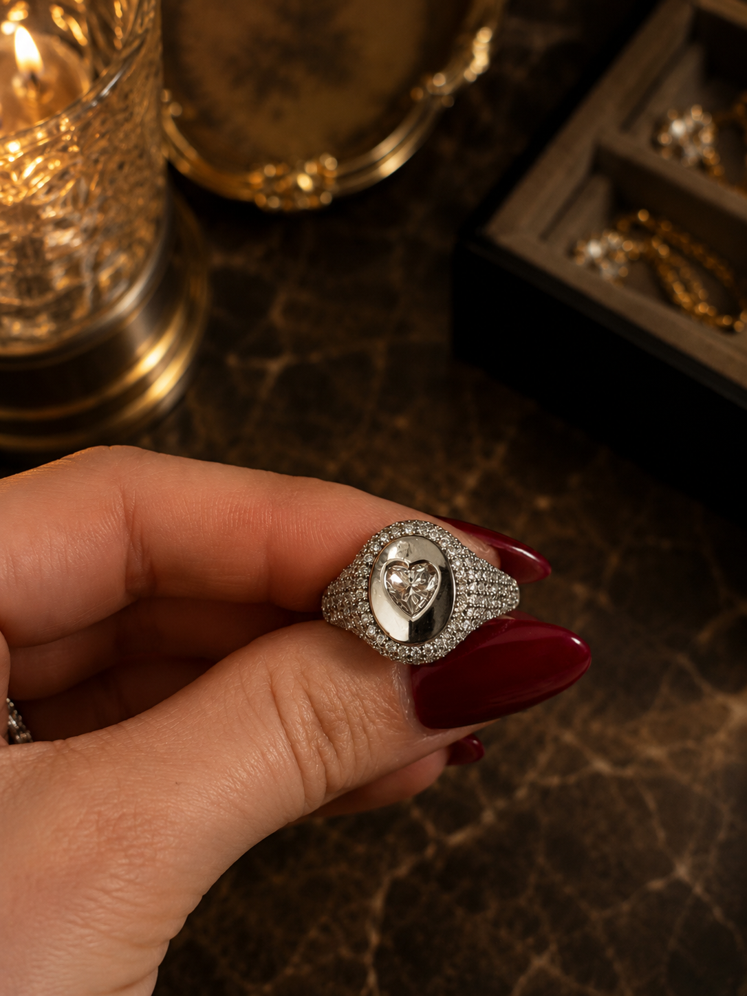 Belgravia Heart Moissanite Ring