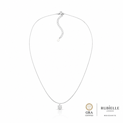 Majesty 5mm Moissanite Floating Necklace
