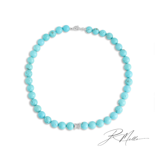 Mykonos Natural Turquoise Beaded Necklace