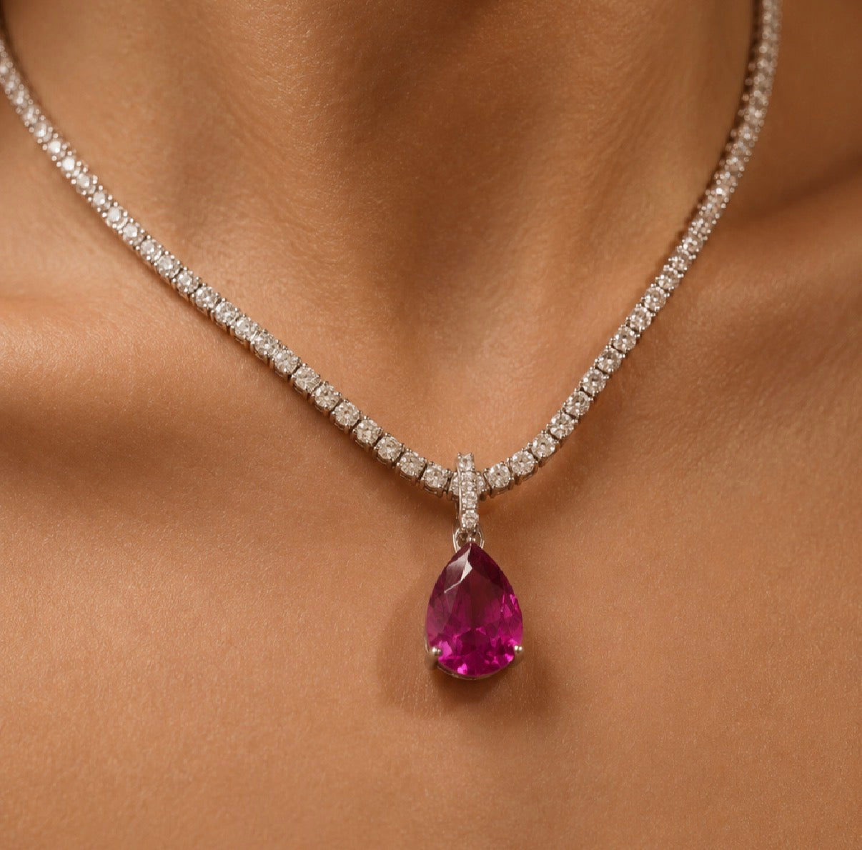 Rosebury Natural Pink Sapphire Pendant