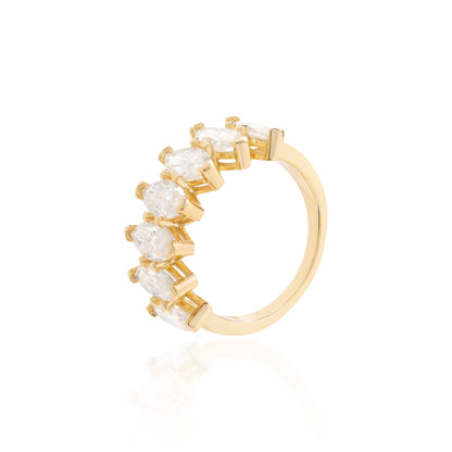 Royal Marquise Moissanite Ring | 18k Gold Vermeil
