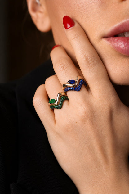 Selene Sapphire Blue Ring