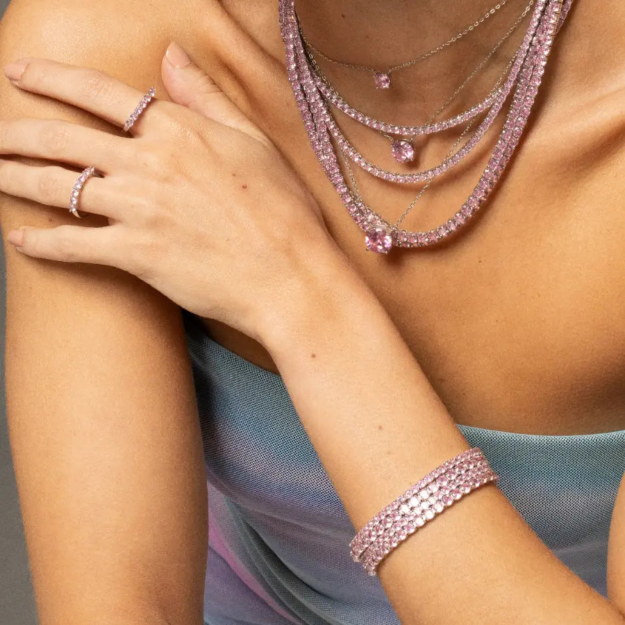 Kunzite Inspired Riviera Bracelet — 3mm | Lumina