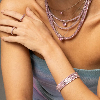 Kunzite Inspired Riviera Bracelet — 3mm | Lumina
