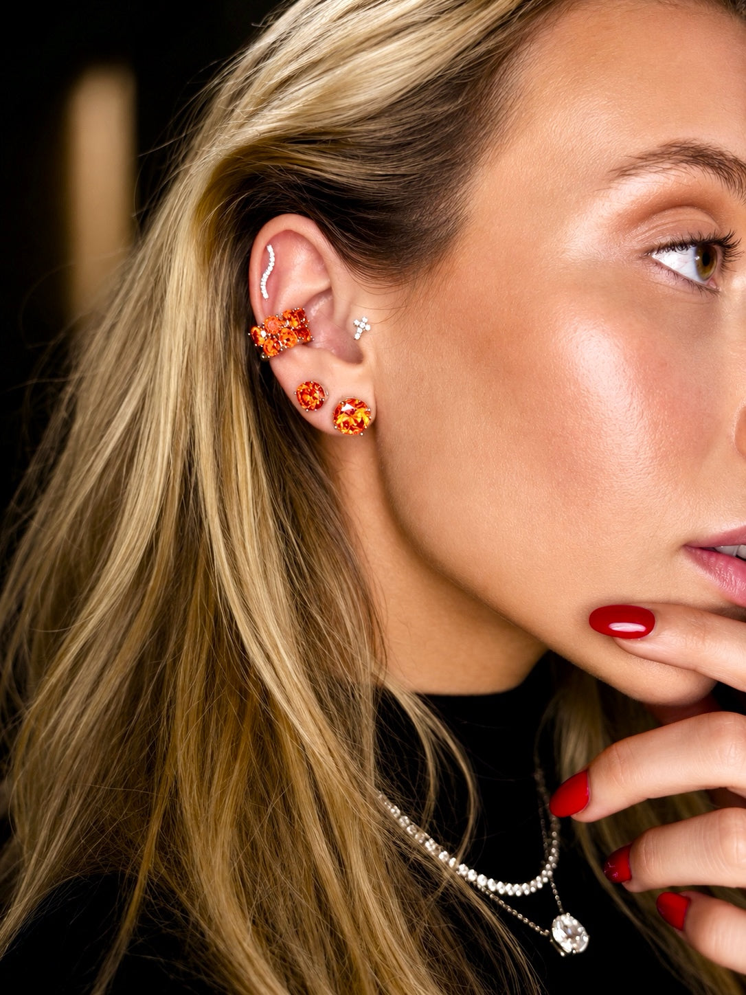 Chelsea Aperol Spritz 8mm Earrings | Lumina