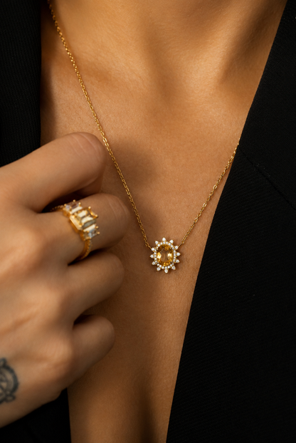 Gaia Soleil Natural Citrine Necklace