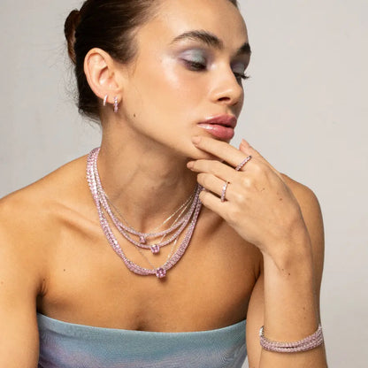 Kunzite Inspired Riviera Necklace — 4mm | Lumina