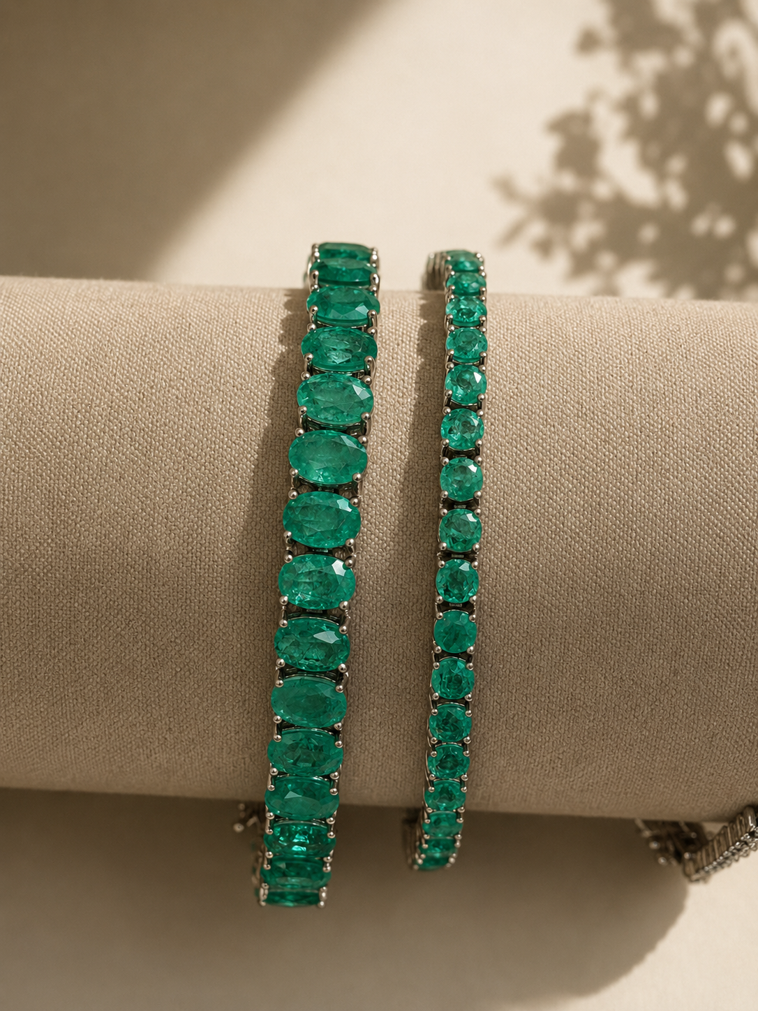 Chivor 3mm Natural Colombian Emerald Riviera Bracelet