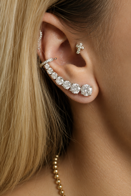 Cascata Ear Cuff — Silver & Gold