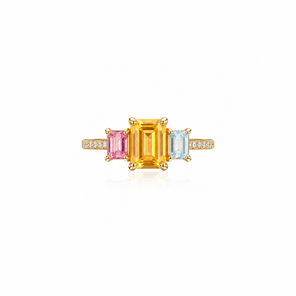 Trinity Lumière Natural Gemstone Ring