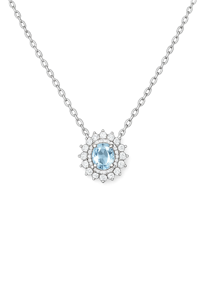 Gaia Soleil Natural Aquamarine Necklace