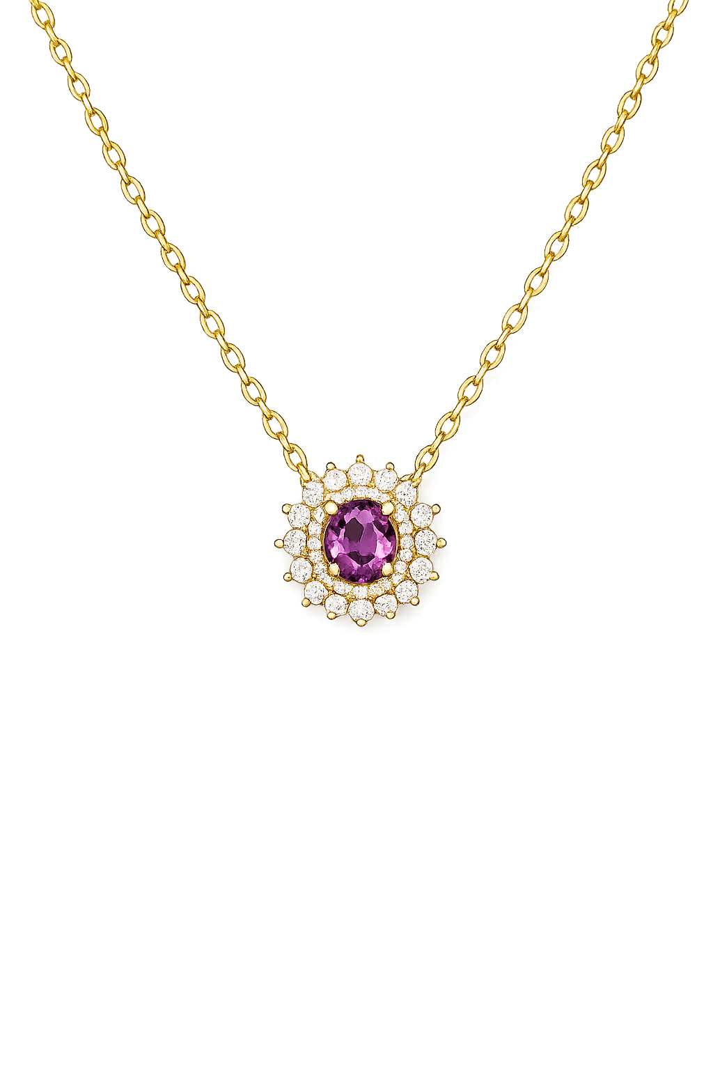 Gaia Soleil Natural Amethyst Necklace
