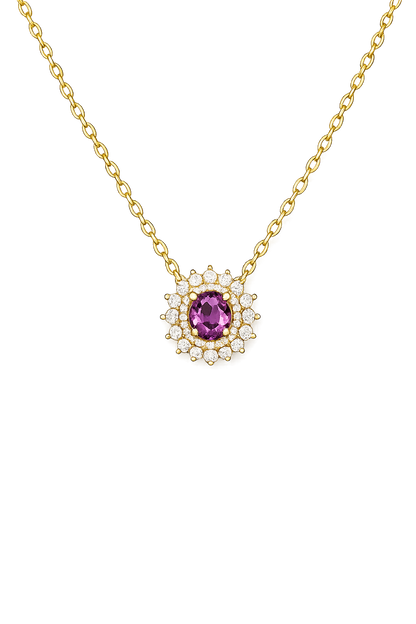 Gaia Soleil Natural Amethyst Necklace