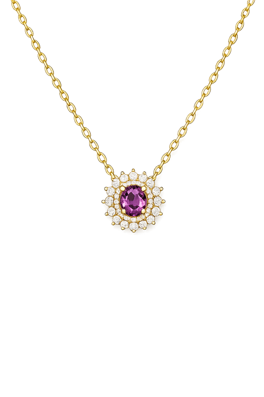 Gaia Soleil Natural Amethyst Necklace