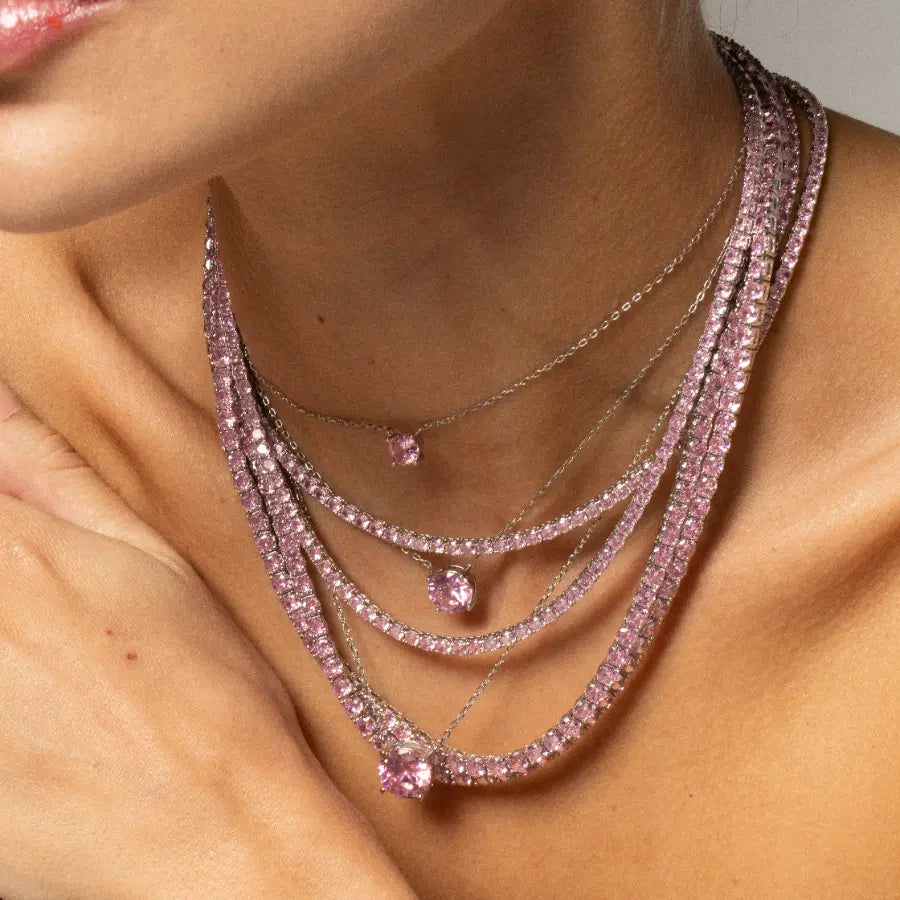 Kunzite Inspired Riviera Necklace — 4mm | Lumina