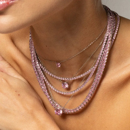 Kunzite Inspired Riviera Necklace — 4mm | Lumina