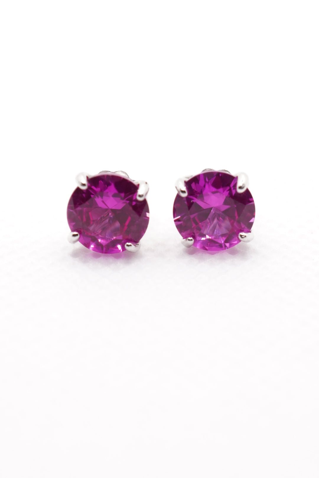 Chelsea 6mm Lab-Grown Pink Sapphire Studs