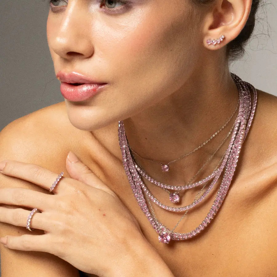 Kunzite Inspired Riviera Necklace — 4mm | Lumina