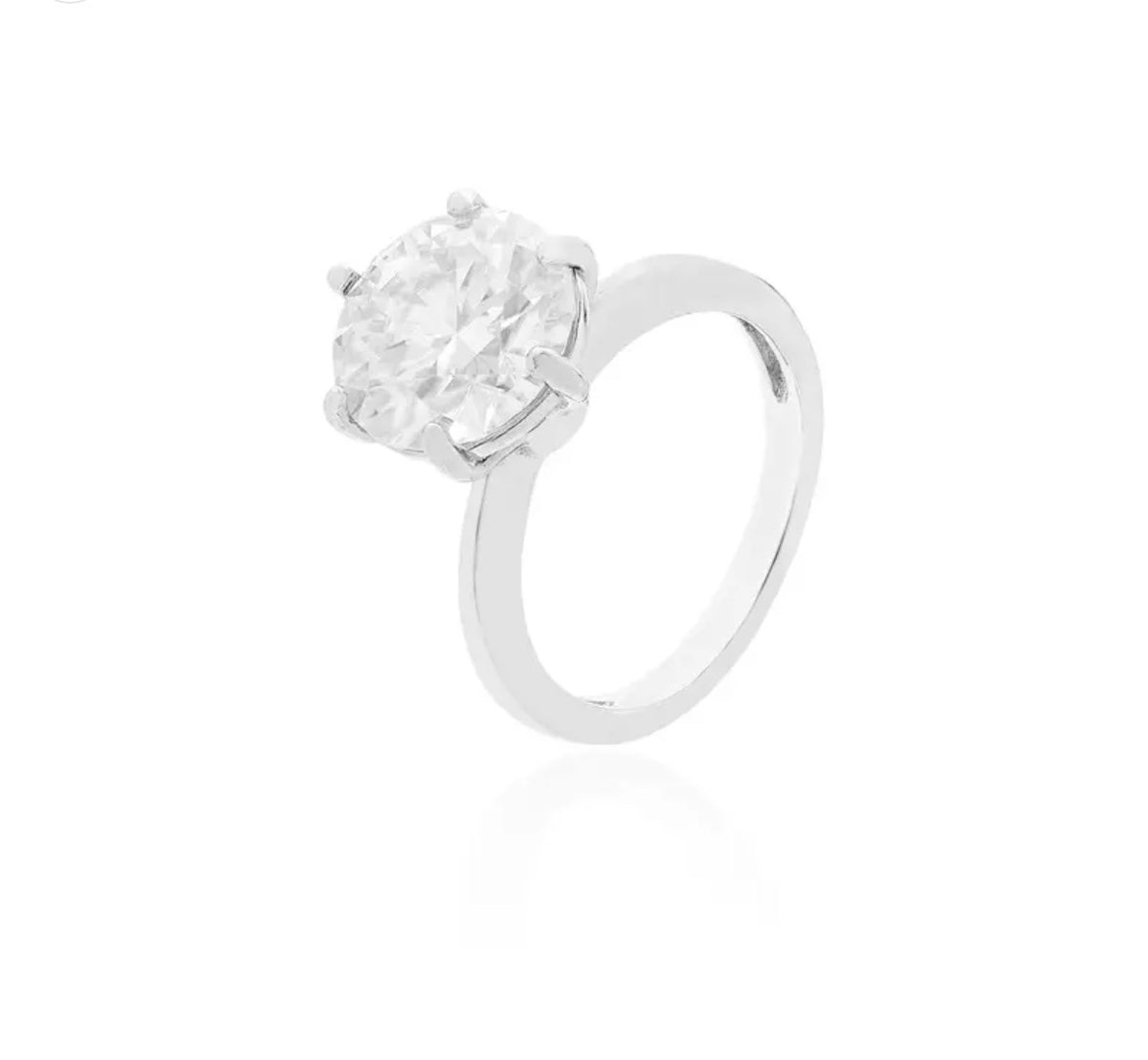 11mm Moissanite Solitaire Ring