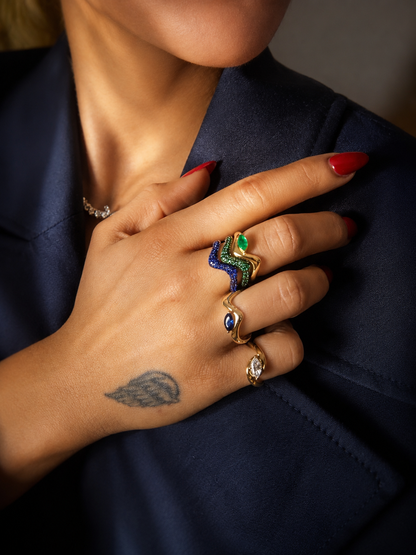 Selene Sapphire Blue Ring