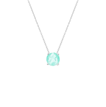 Chelsea 8mm Natural Colombian Emerald Necklace