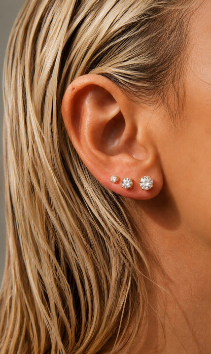 Majesty 6.5mm Moissanite Solitaire Studs