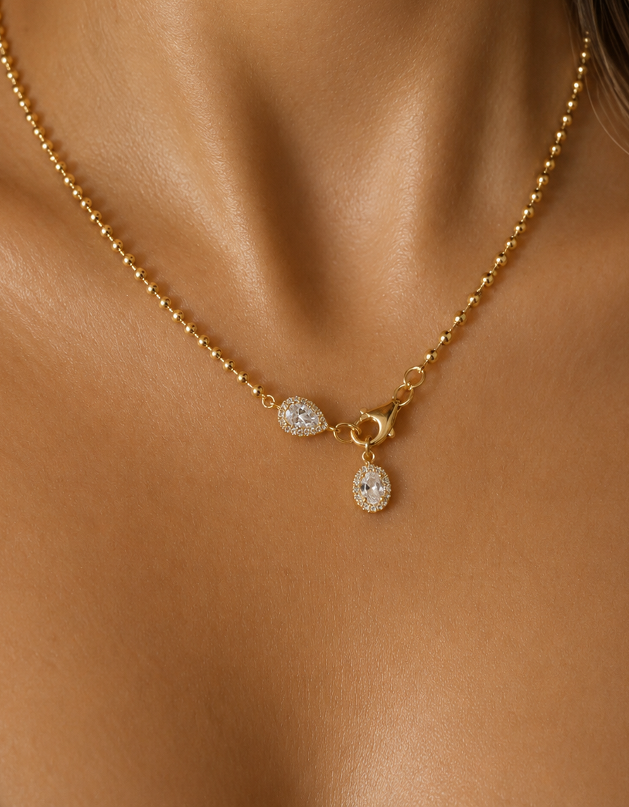 Sélène Duo Moissanite Necklace