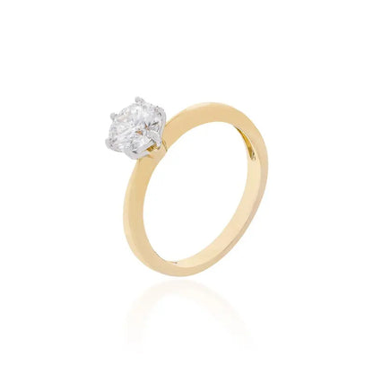 Solitaire 6.5mm Moissanite Ring