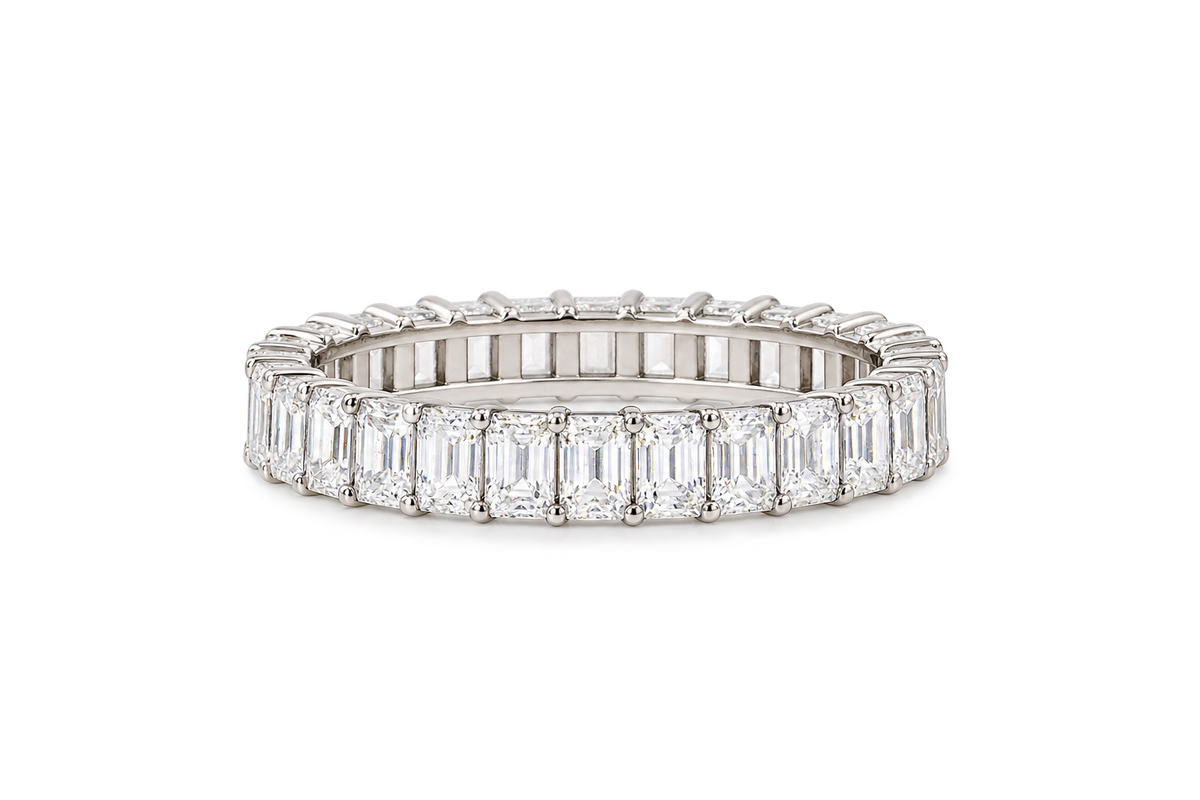 Emerald Cut Eternity Ring | 3mm