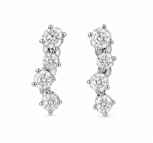 Moissanite Cascade Earrings