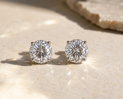 Majesty 8mm Moissanite Solitaire Studs