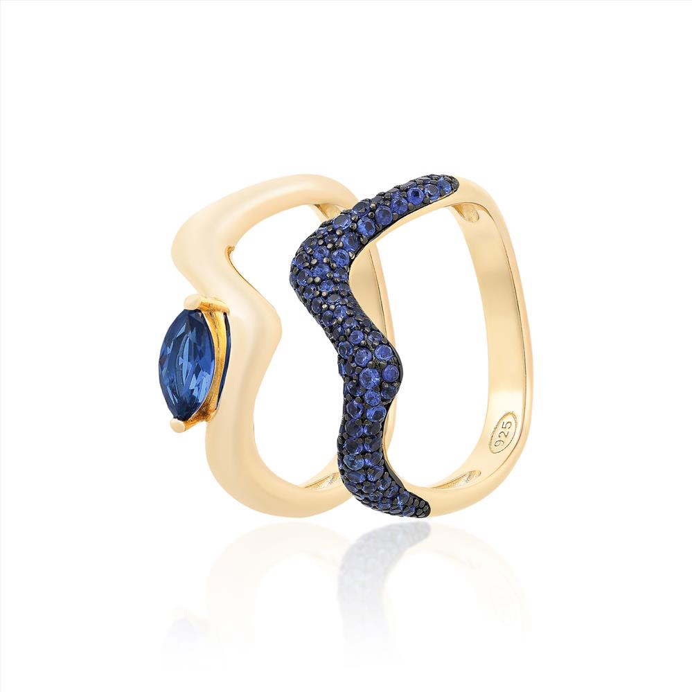 Selene Sapphire Blue Ring