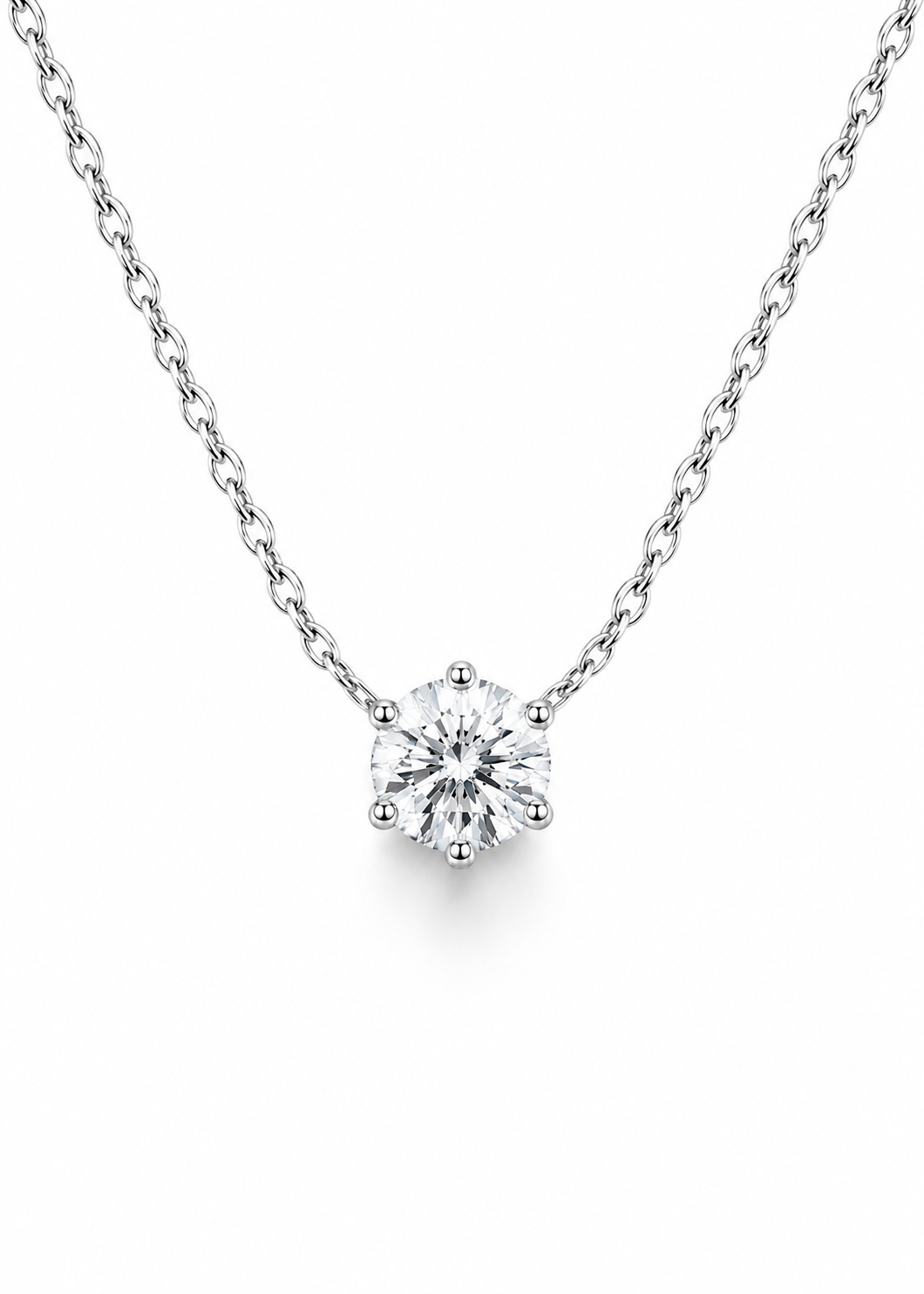 Majesty 8mm Portuguese Cut Moissanite Necklace