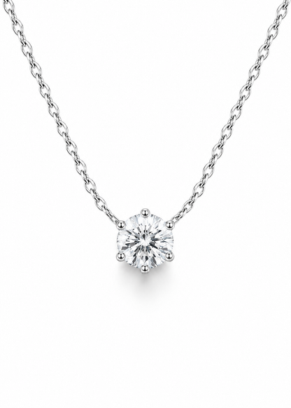 Majesty 8mm Portuguese Cut Moissanite Necklace