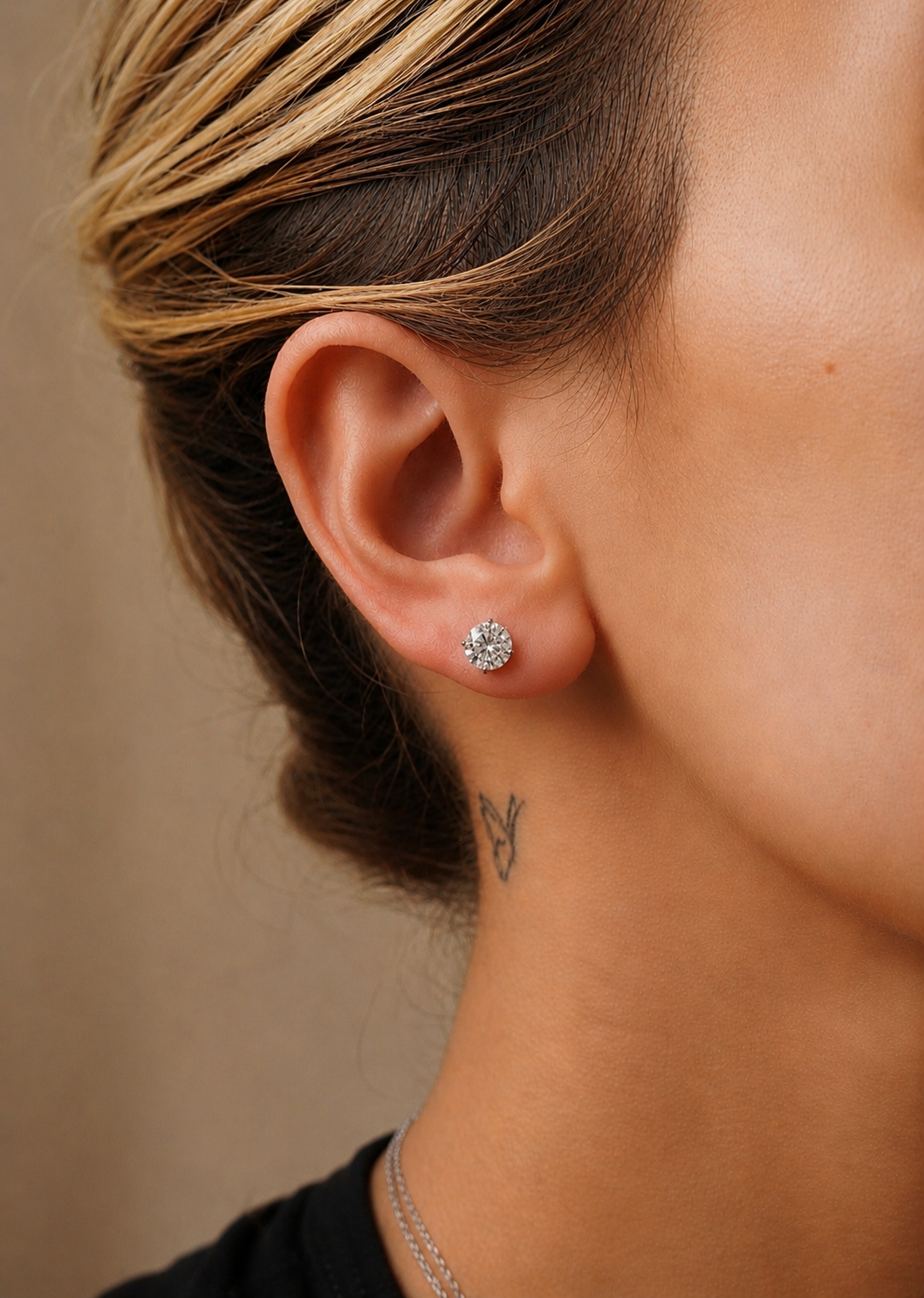 Majesty 6.5mm Moissanite Solitaire Studs