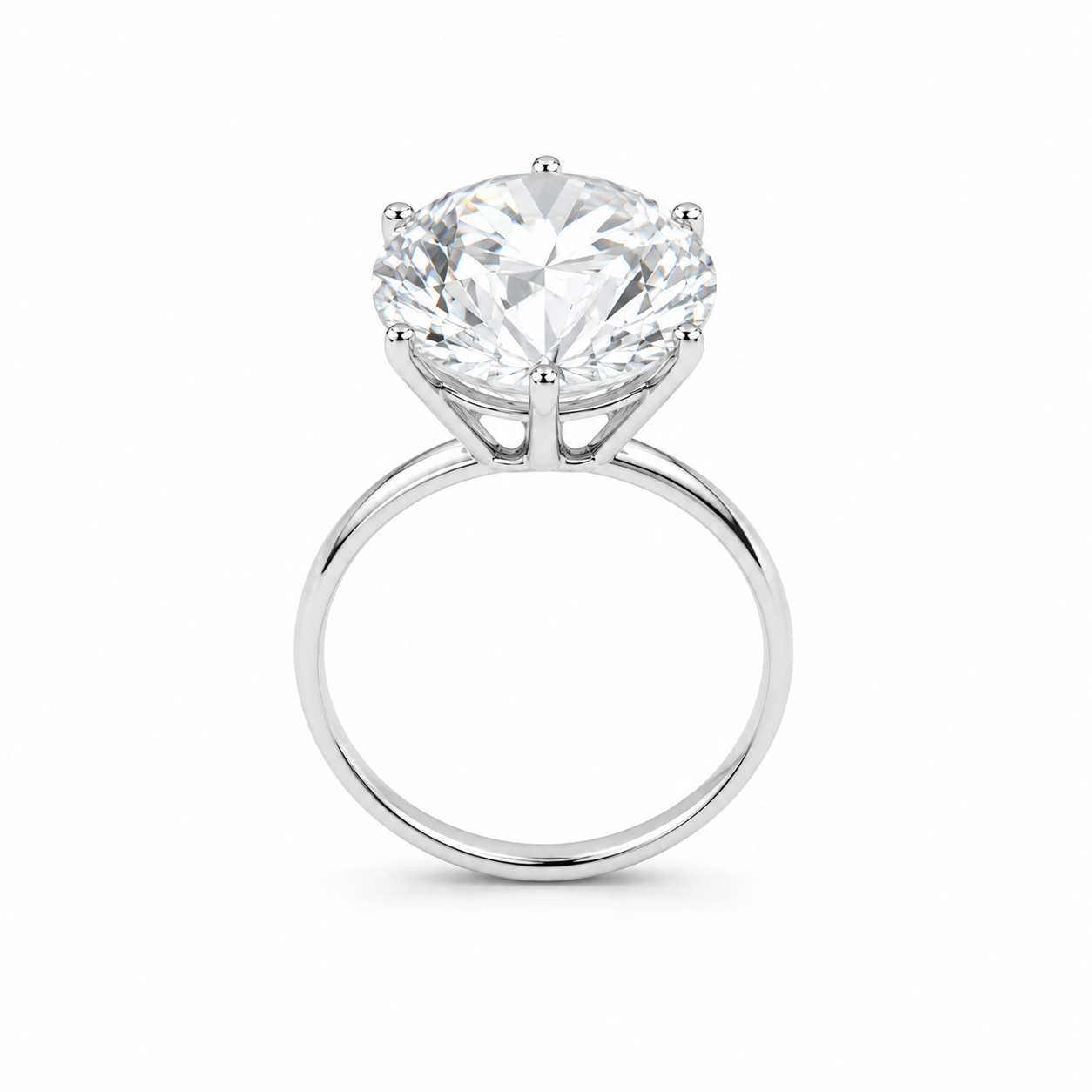 Sovereign 14mm Moissanite Solitaire Ring