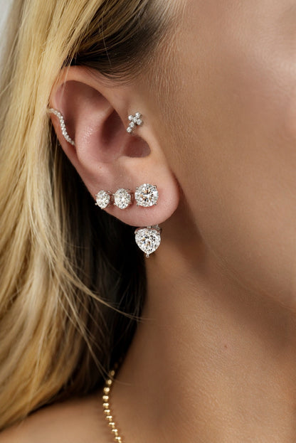 Heart Majesty Moissanite Earrings