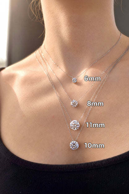 Majesty 6.5mm Moissanite Solitaire Necklace