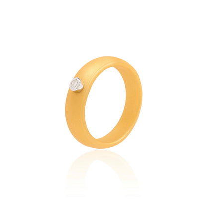 Active Gold Moissanite Ring