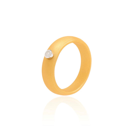 Active Gold Moissanite Ring