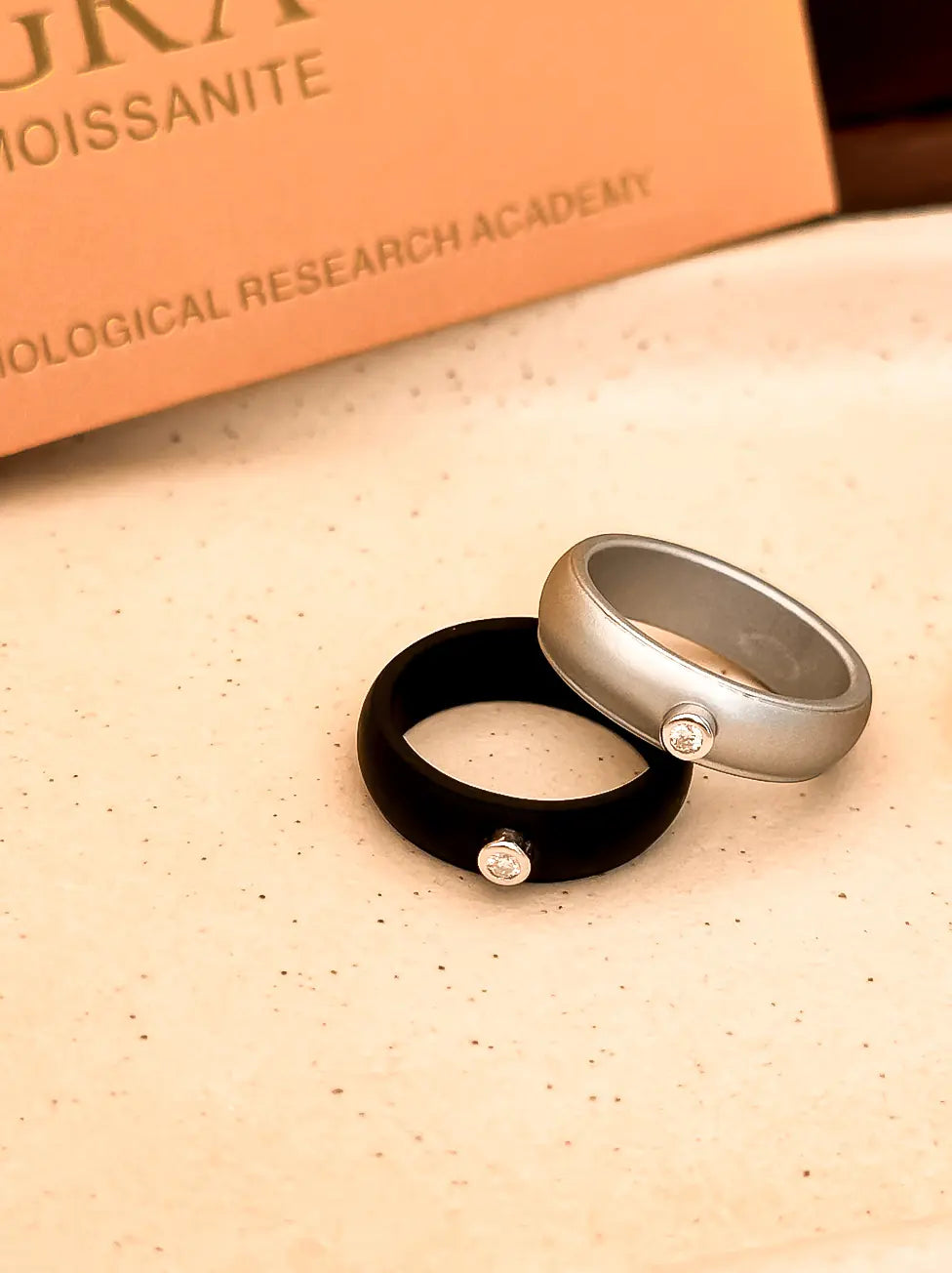Active Black Moissanite Ring
