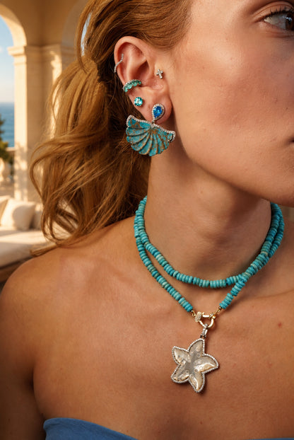 Positano Natural Turquoise Multiway Necklace | 18k Gold Vermeil