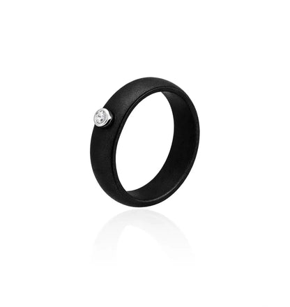 Active Black Moissanite Ring