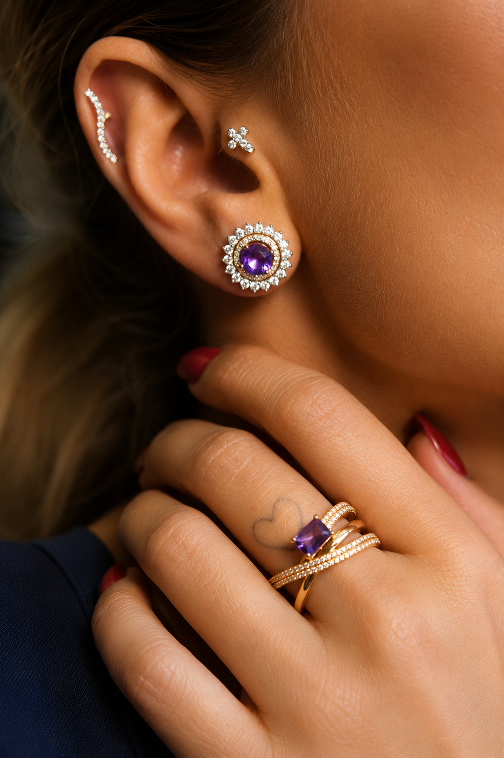 Serena Natural Amethyst Ring